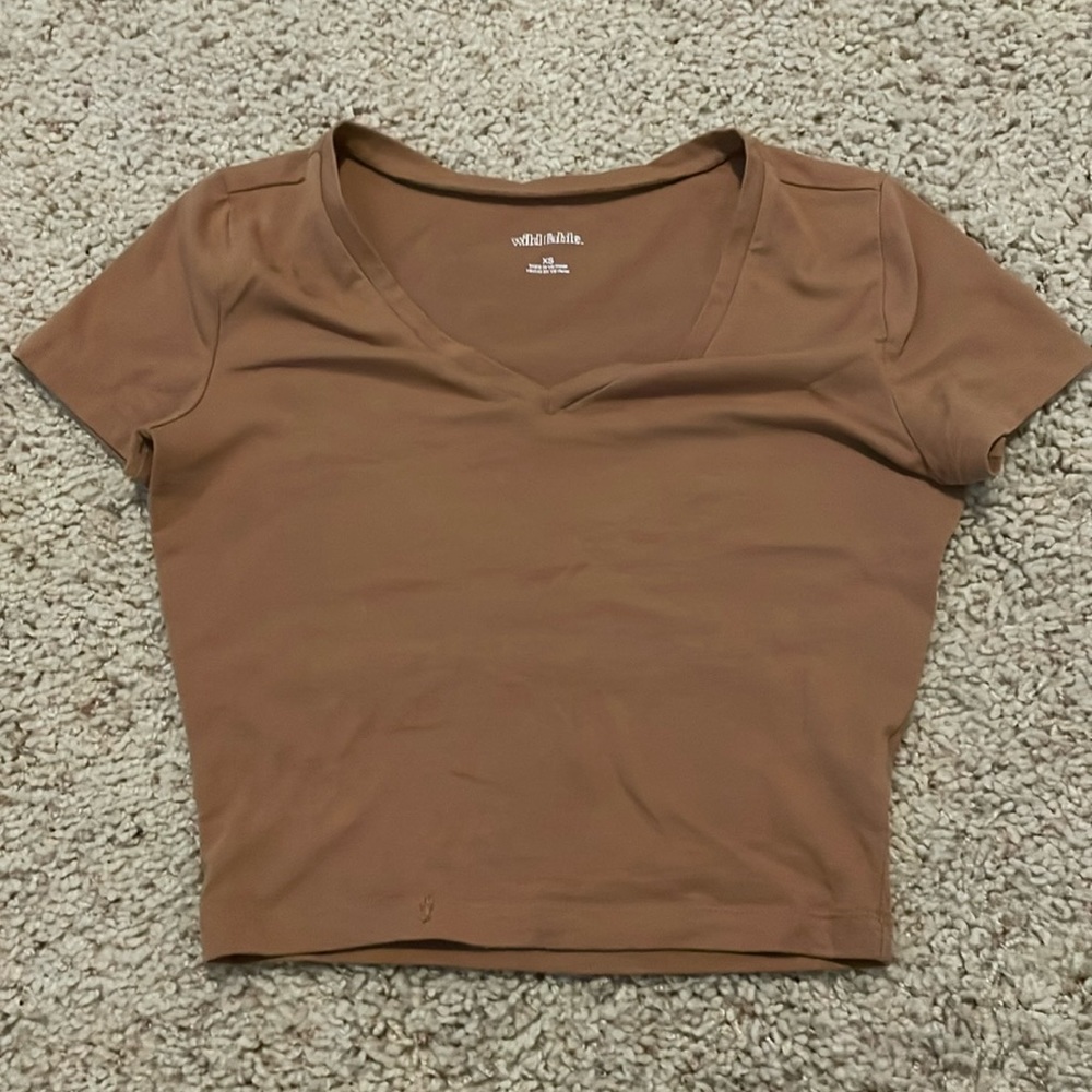 Wild fable mustard yellow crop top
